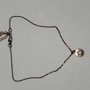 Compass sundial gold anklet